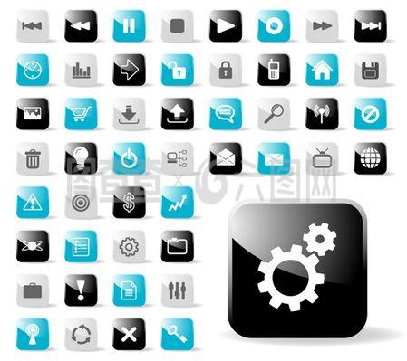 web2.0網(wǎng)頁(yè)設(shè)計(jì)圖標(biāo)矢量圖